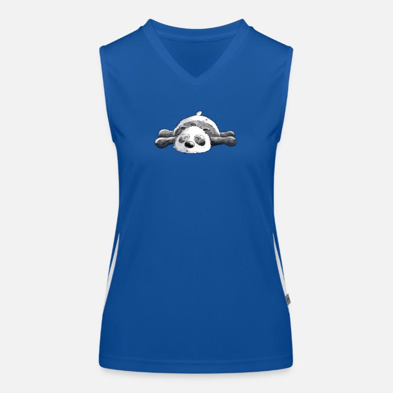 Dreaming Panda Bear Women's Functional Contrast Tank Top