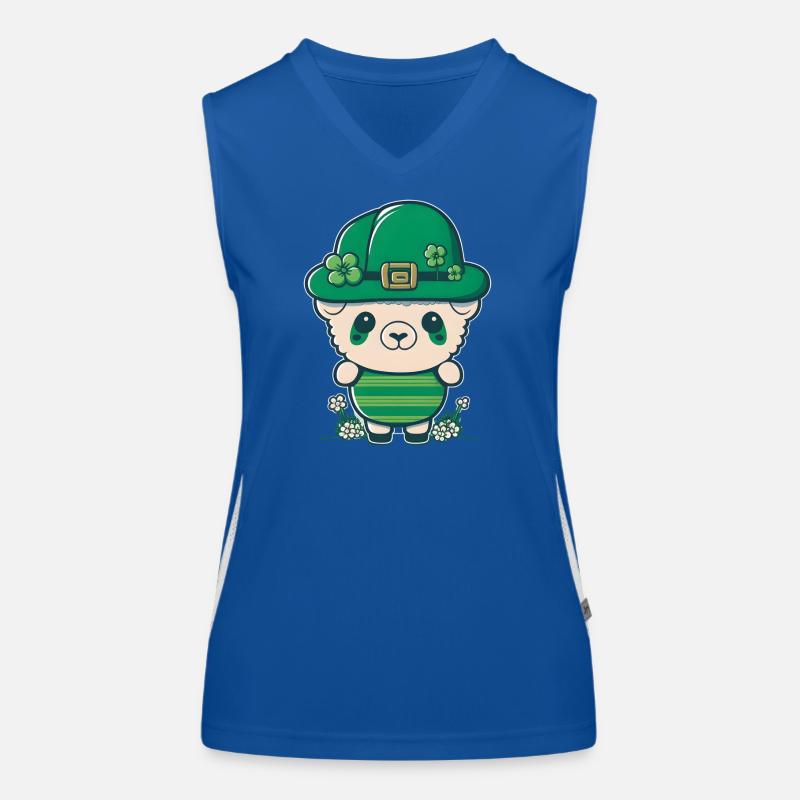 Sharp avec un chapeau vert et des trèfles Débardeur respirant contrasté Femme