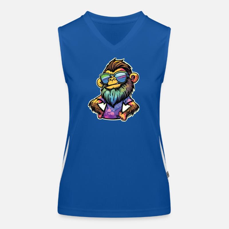 Funky Monkey - Women's Functional Contrast Tank Top - royal/white