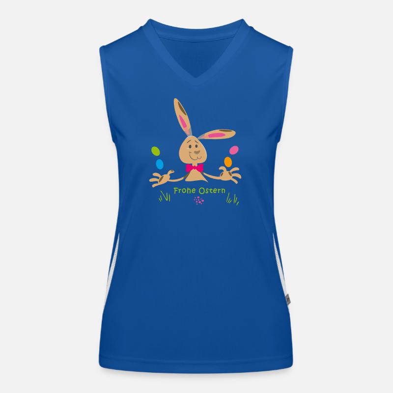 frohe Ostern Funktionelles Kontrast-Tank Top für Frauen