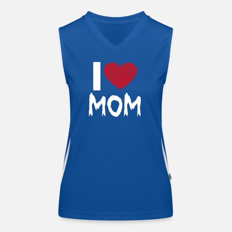 Ich liebe Mama Funktionelles Kontrast-Tank Top für Frauen