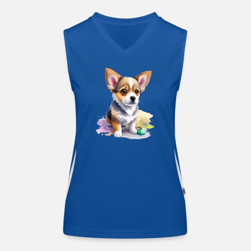 chien mignon Débardeur respirant contrasté Femme