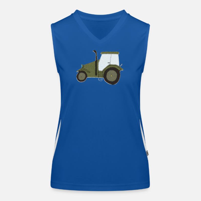 traktor oldtimer impressionismus Funktionelles Kontrast-Tank Top für Frauen