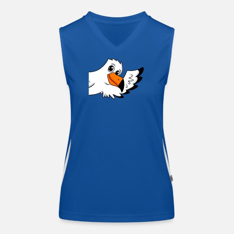 Möwe Gruß Begrüßung Funktionelles Kontrast-Tank Top für Frauen