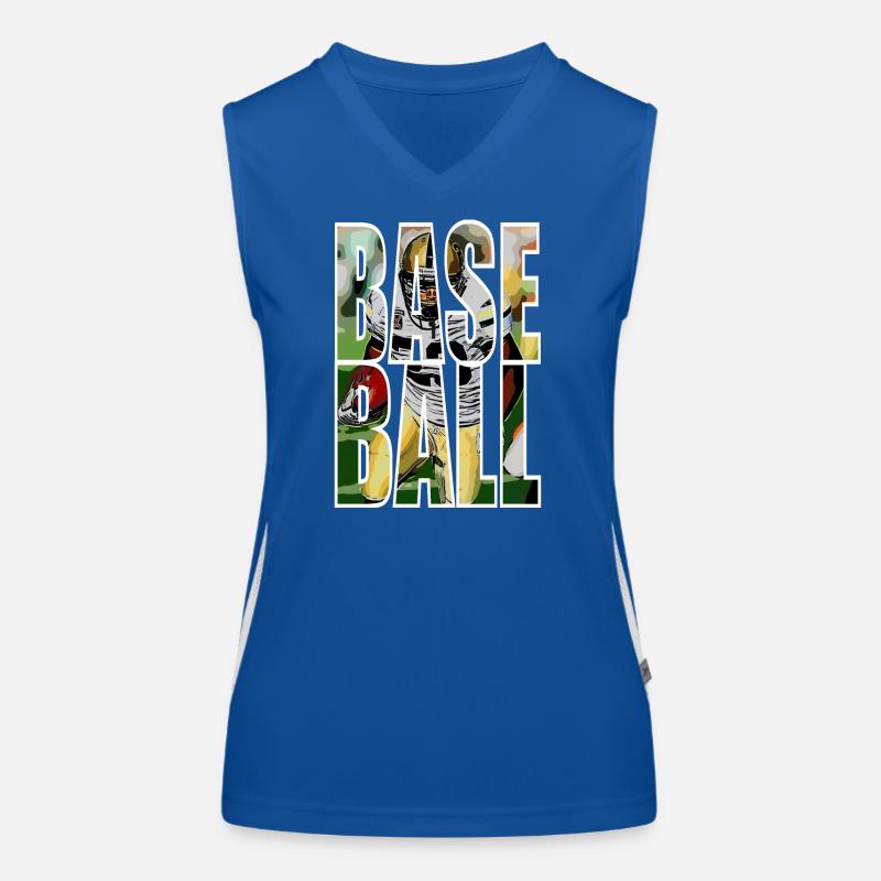 BASEBALL - Women's Functional Contrast Tank Top - royal/white