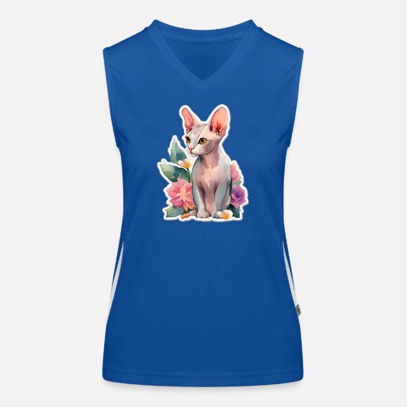 Sphynx Cat Women's Functional Contrast Tank Top