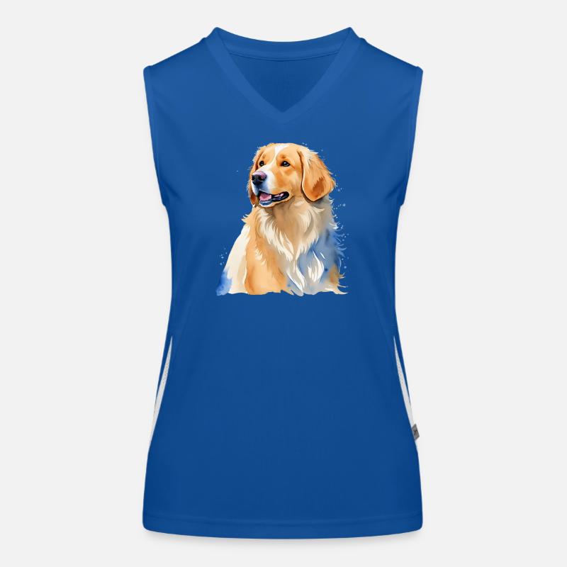 Golden Retriever Women's Functional Contrast Tank Top