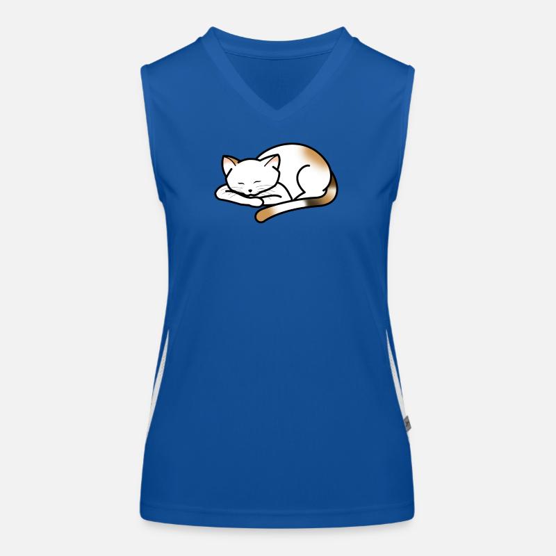 Kleine Katze macht ein Nickerchen Funktionelles Kontrast-Tank Top für Frauen