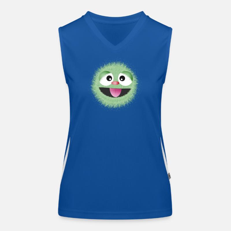 visage de monstre drôle vert menthe câlin Débardeur respirant contrasté Femme