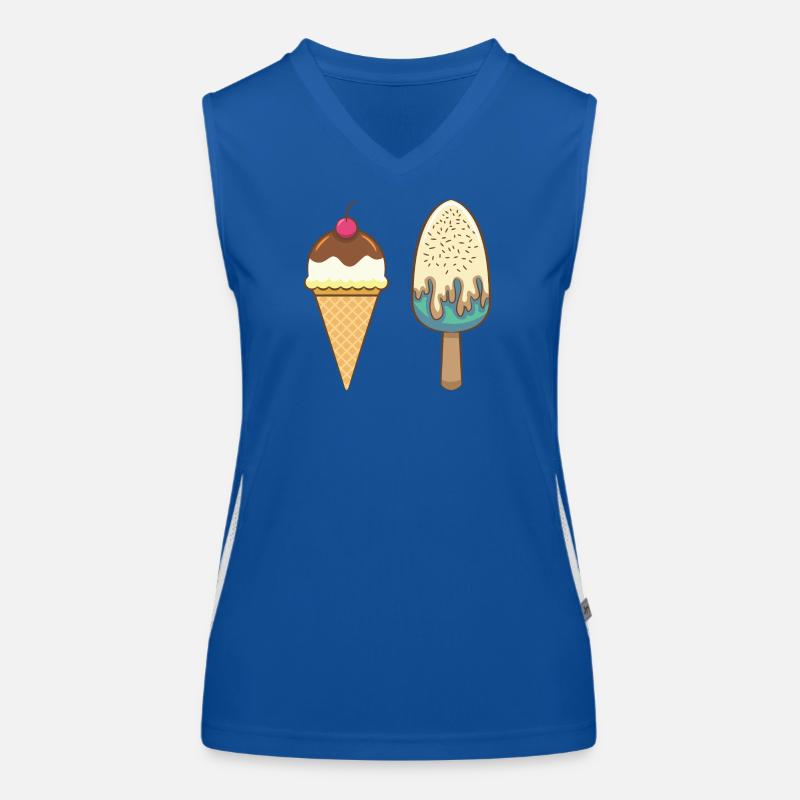 Eis Funktionelles Kontrast-Tank Top für Frauen