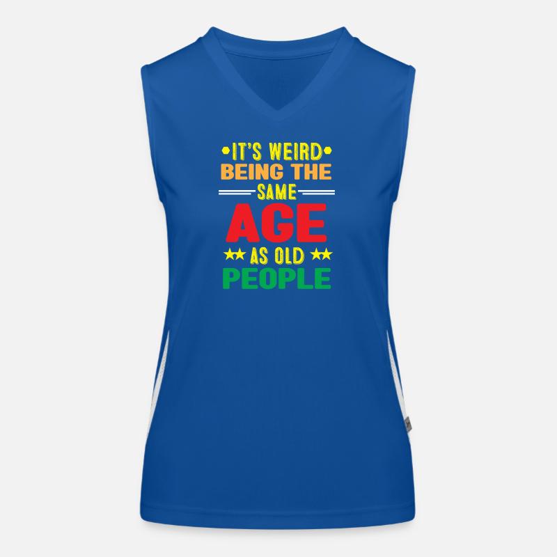 Humorous Age Comparison Graphic T-Shirt Women's Functional Contrast Tank Top