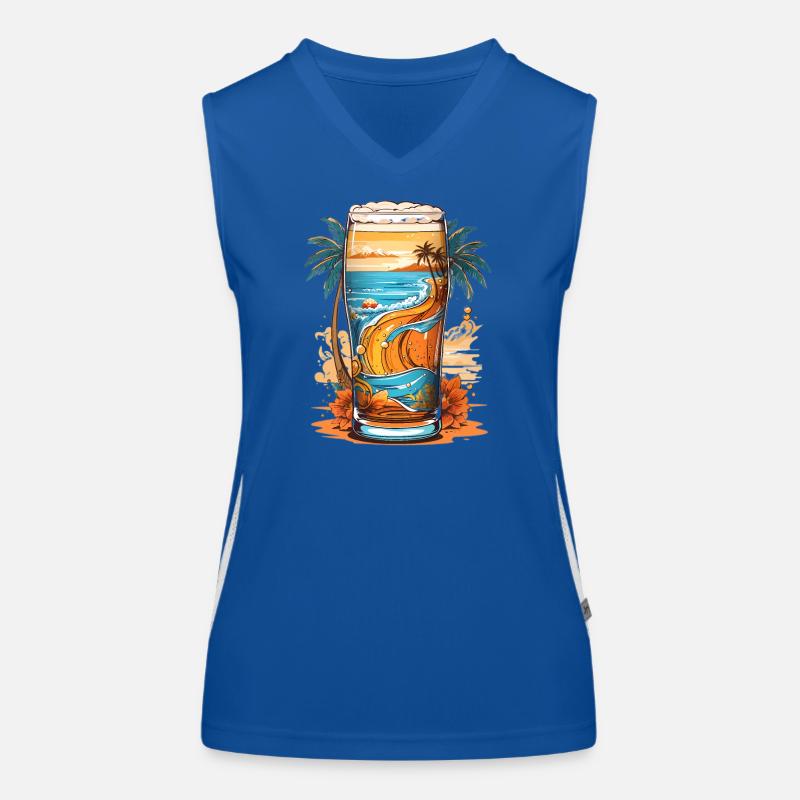 Bière de plage Débardeur respirant contrasté Femme