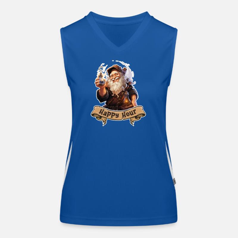 Happy Hour Dwarf avec jeu de rôle de potion magique Débardeur respirant contrasté Femme