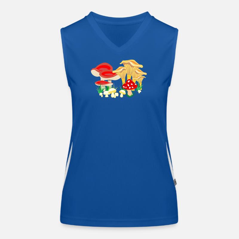 Composition colorée des champignons Débardeur respirant contrasté Femme