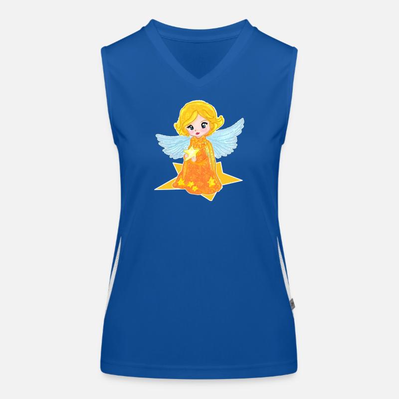 Kawaii Engelchen mit Stern Funktionelles Kontrast-Tank Top für Frauen