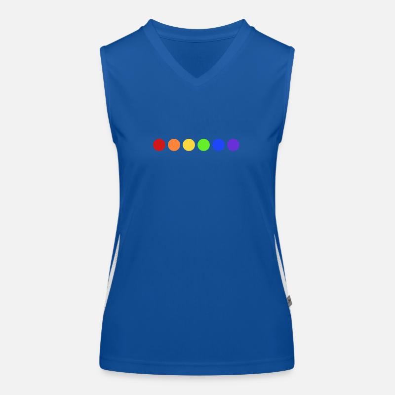 Regenbogen Farbkreise Funktionelles Kontrast-Tank Top für Frauen