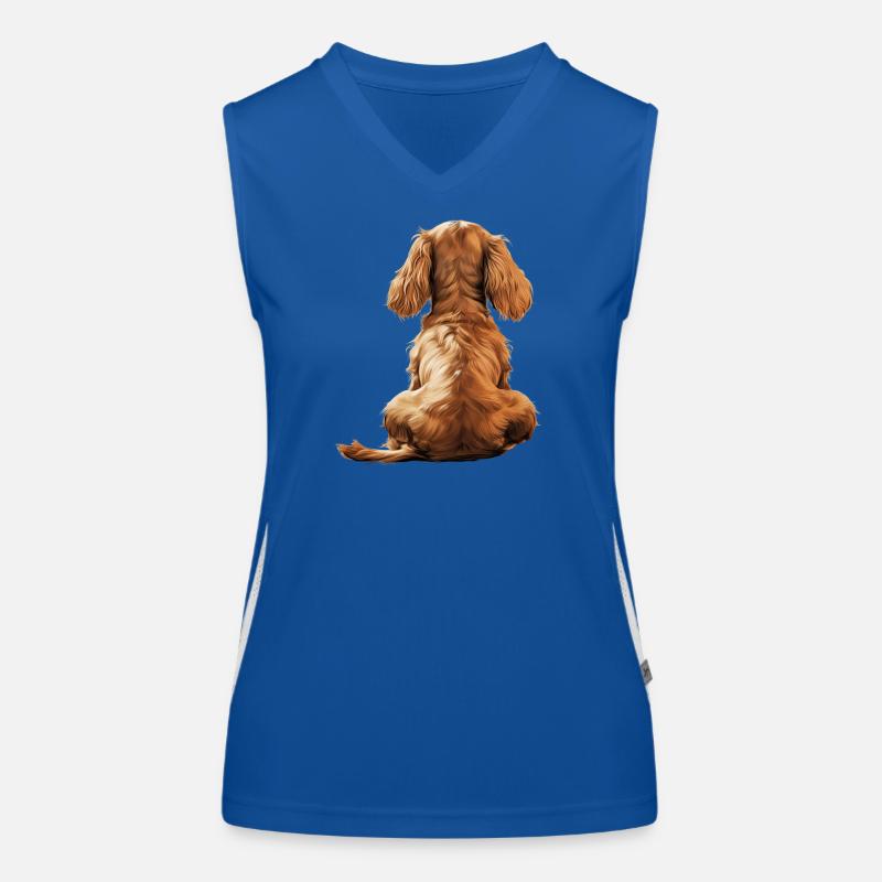 Cocker Spaniel Funktionelles Kontrast-Tank Top für Frauen