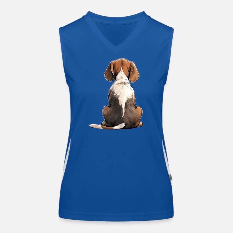 Beagle Funktionelles Kontrast-Tank Top für Frauen