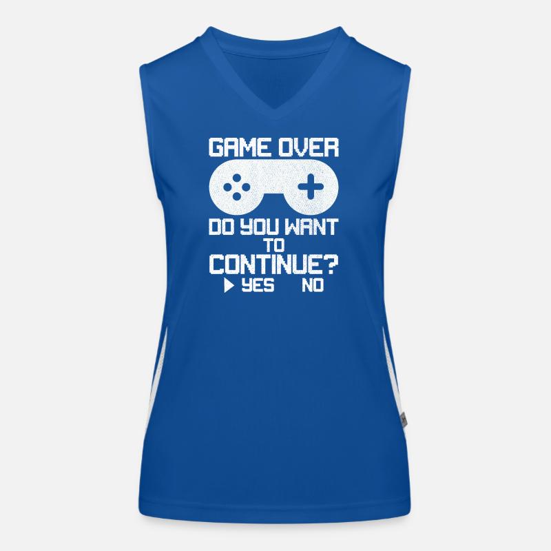 Game Over Willst du weitermachen? Funktionelles Kontrast-Tank Top für Frauen