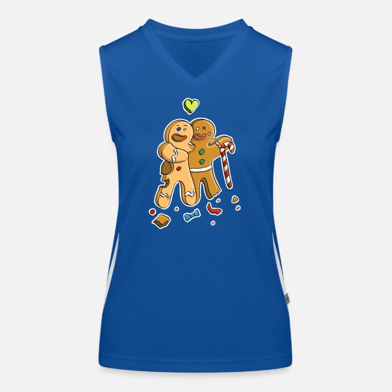 Lebkuchenmann/ Figuren Freundschaft & Streit Funktionelles Kontrast-Tank Top für Frauen