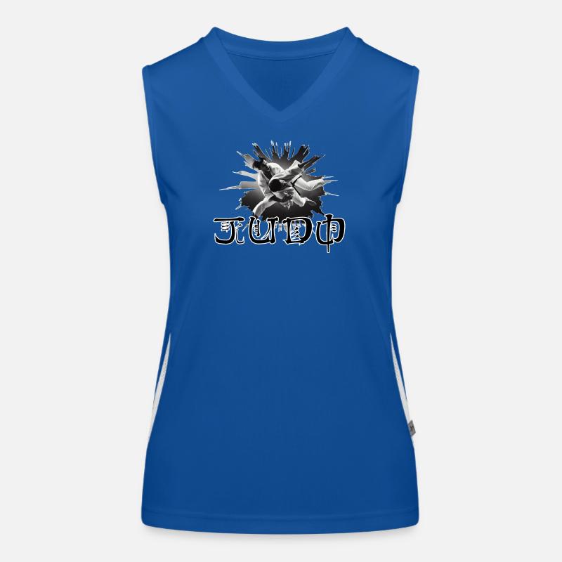 Judo - Women's Functional Contrast Tank Top - royal/white