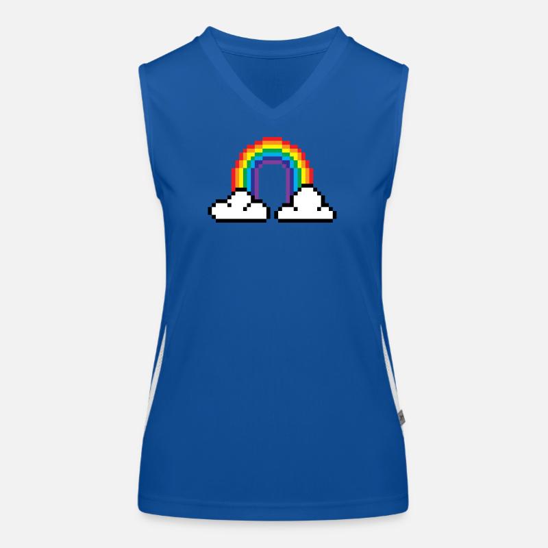Pixel Regenbogen Funktionelles Kontrast-Tank Top für Frauen