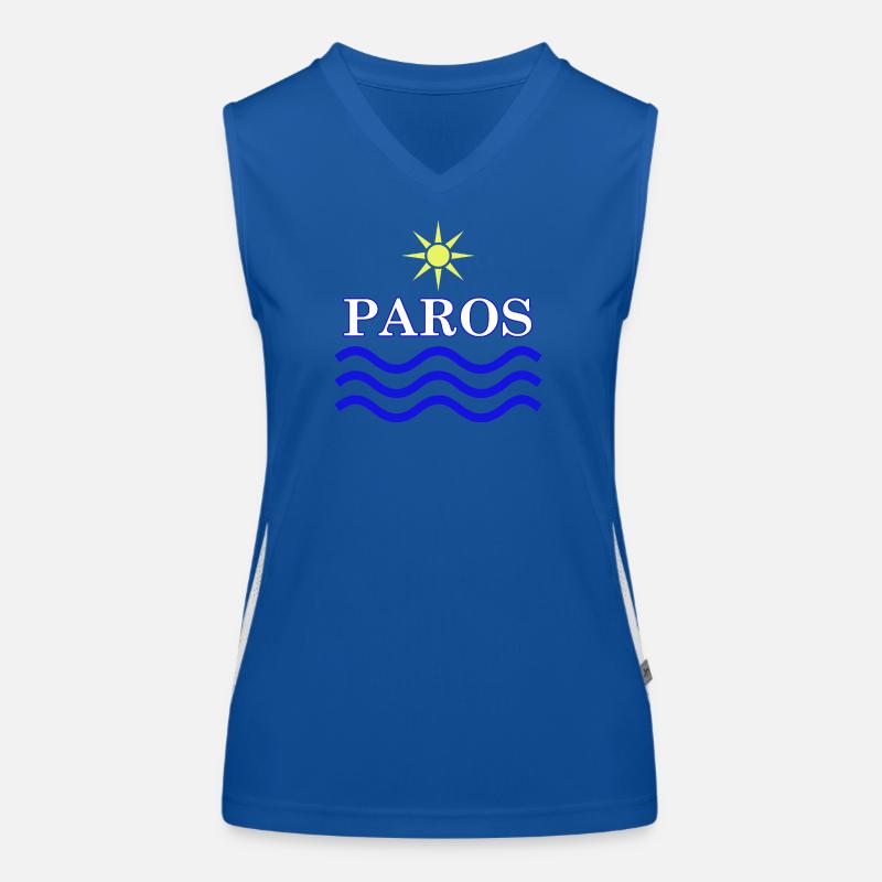 PAROS-Grèce Eau Solaire Débardeur respirant contrasté Femme