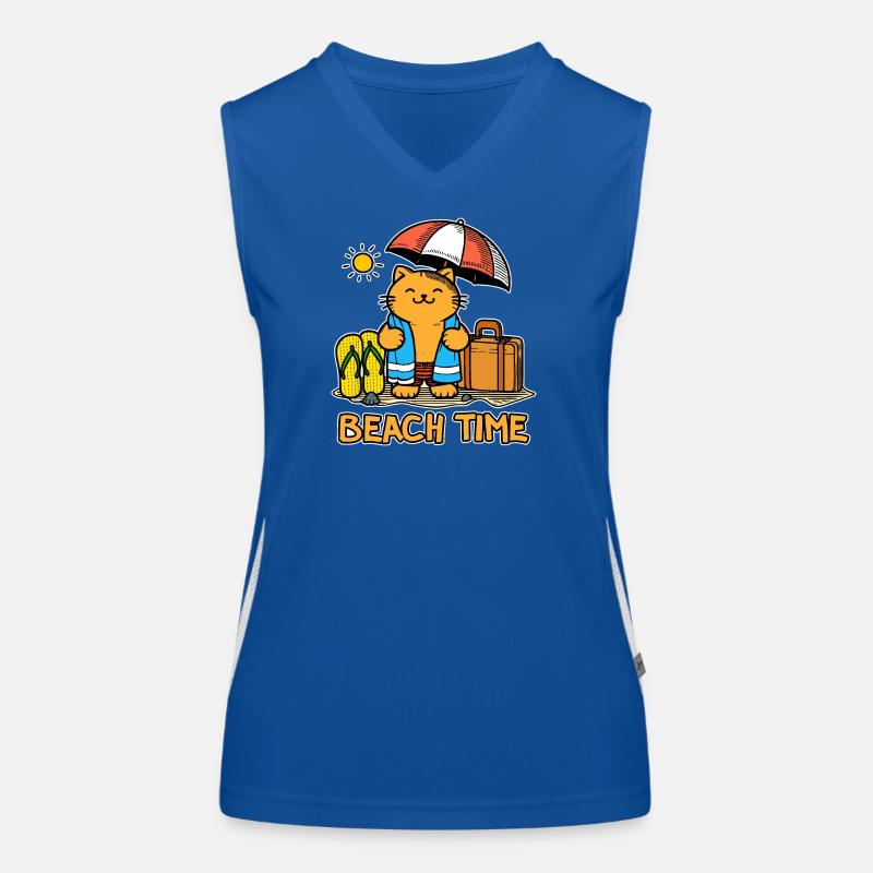 Strandzeit 1 Funktionelles Kontrast-Tank Top für Frauen