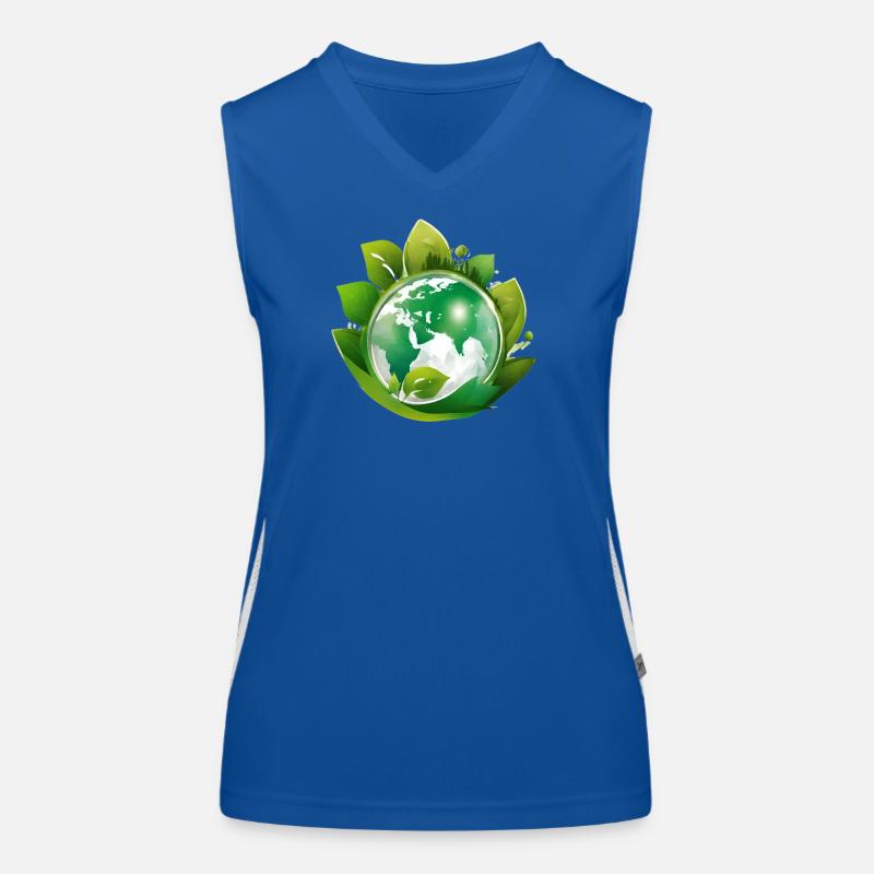 Planet Erde, Mutter Natur Funktionelles Kontrast-Tank Top für Frauen