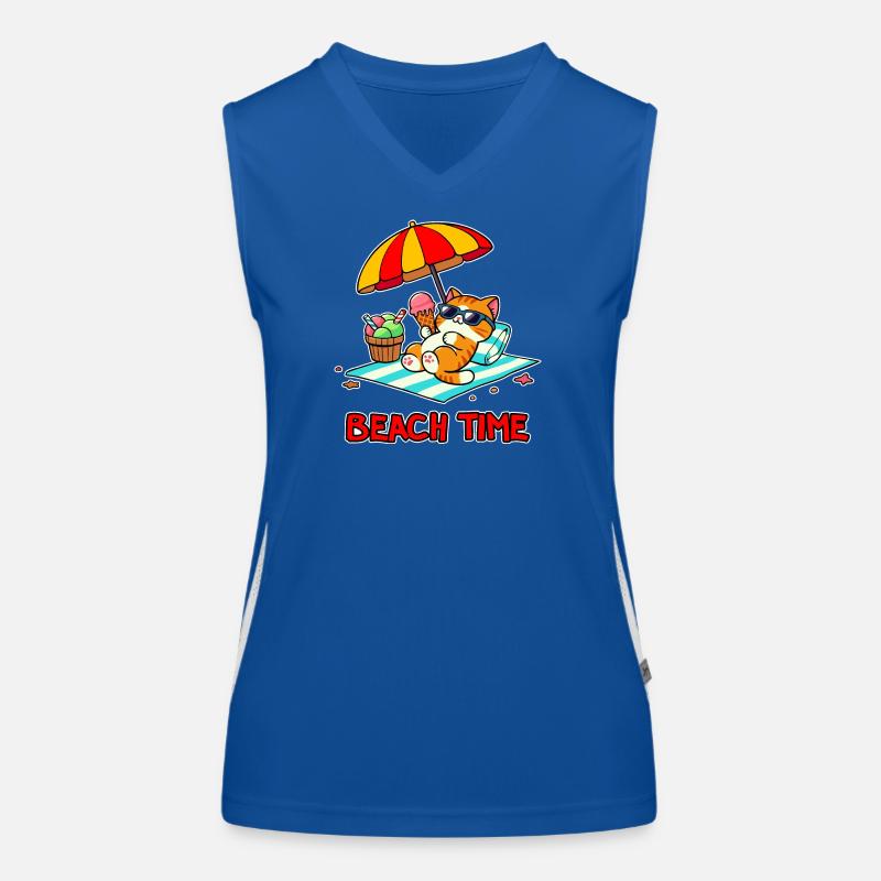 Beach Time 3 Women's Functional Contrast Tank Top