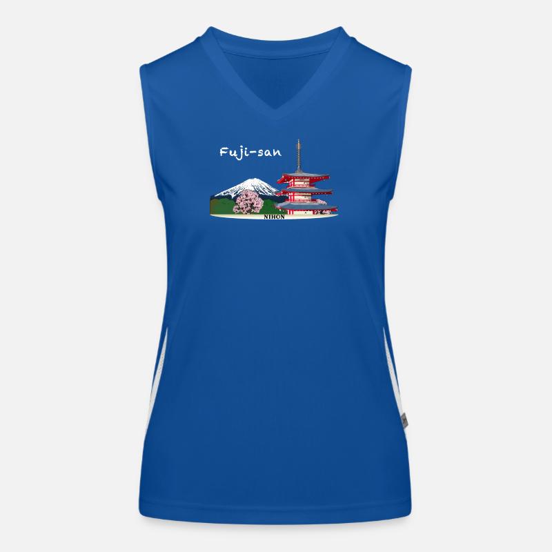 Berg Fuji, Japan, Pagode Funktionelles Kontrast-Tank Top für Frauen