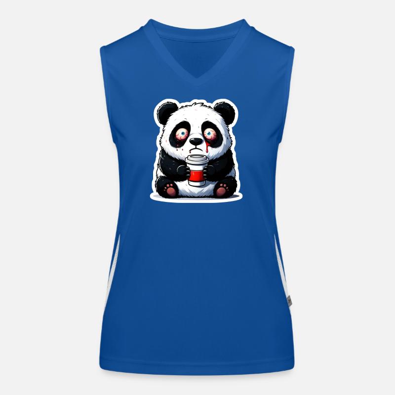 Caffeine Panda Women's Functional Contrast Tank Top