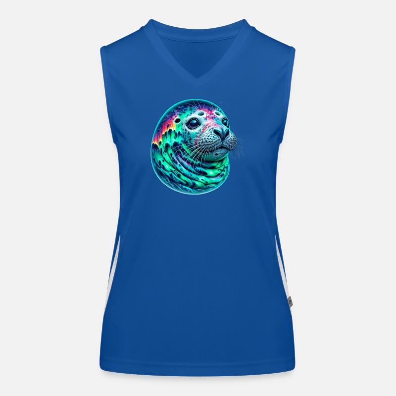 Aurora Borealis Siegel Funktionelles Kontrast-Tank Top für Frauen