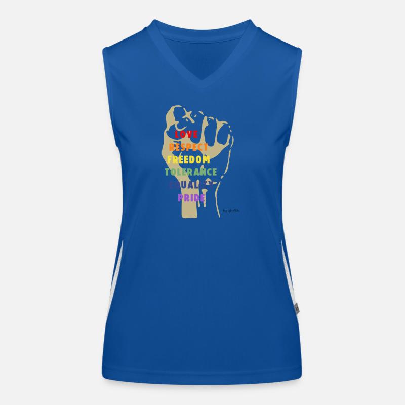 Force et respect Débardeur respirant contrasté Femme