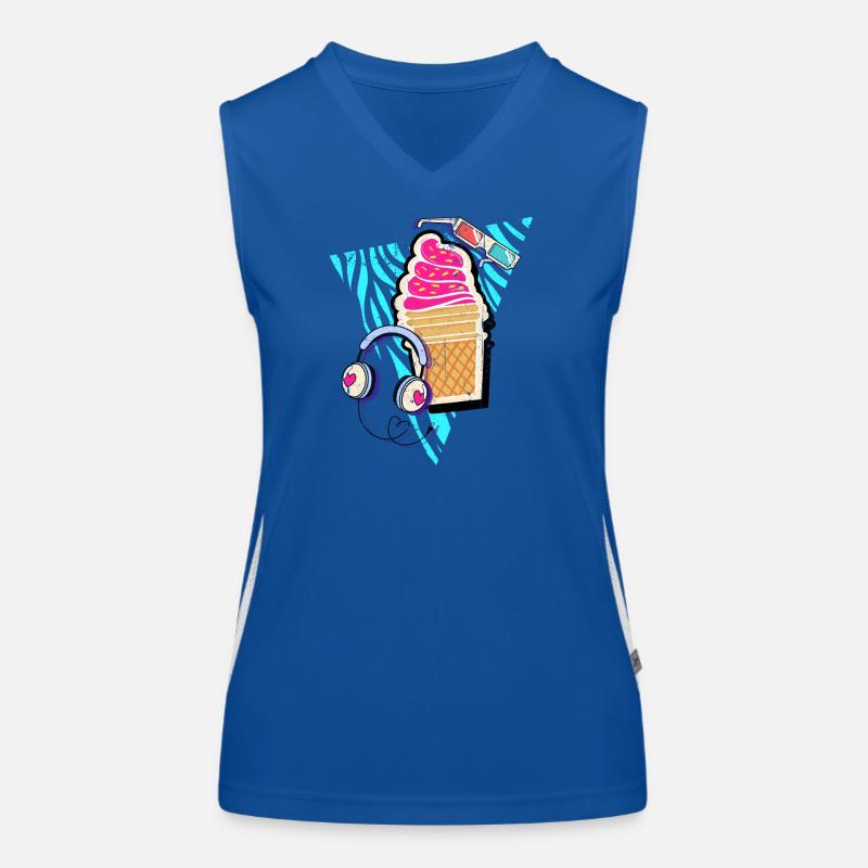 musique et glace glacée Débardeur respirant contrasté Femme