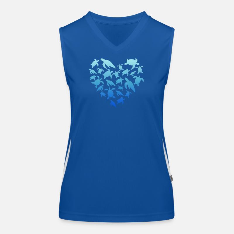 Turtle Love Funktionelles Kontrast-Tank Top für Frauen