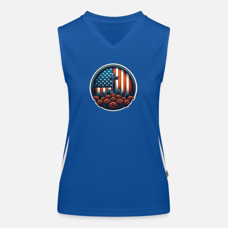 Ehre den Helden Funktionelles Kontrast-Tank Top für Frauen