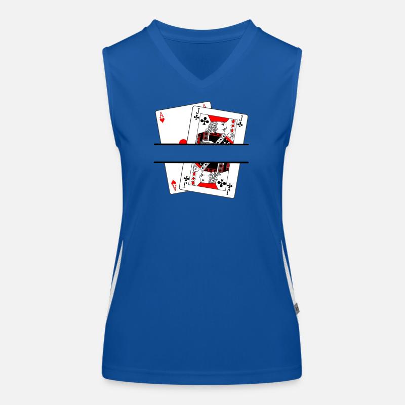 Bannière de blackjack Débardeur respirant contrasté Femme