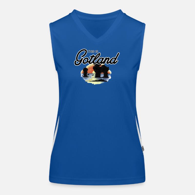 Das ist Gotland - Rauk Funktionelles Kontrast-Tank Top für Frauen