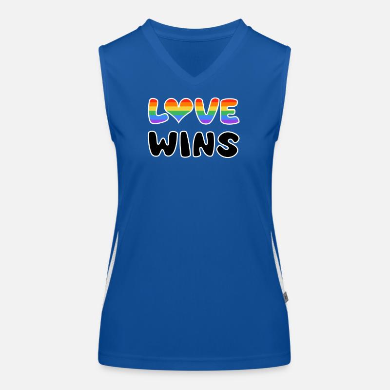 Liebe siegt im Regenbogen-Design Funktionelles Kontrast-Tank Top für Frauen