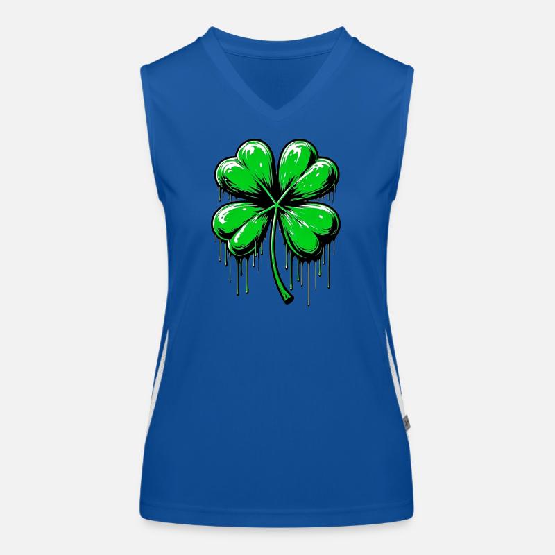 Vierblättriges Kleeblatt Funktionelles Kontrast-Tank Top für Frauen