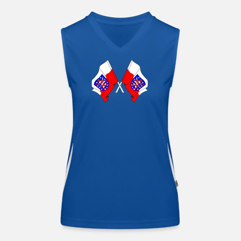 Two flags crossed Thuringia Women's Functional Contrast Tank Top