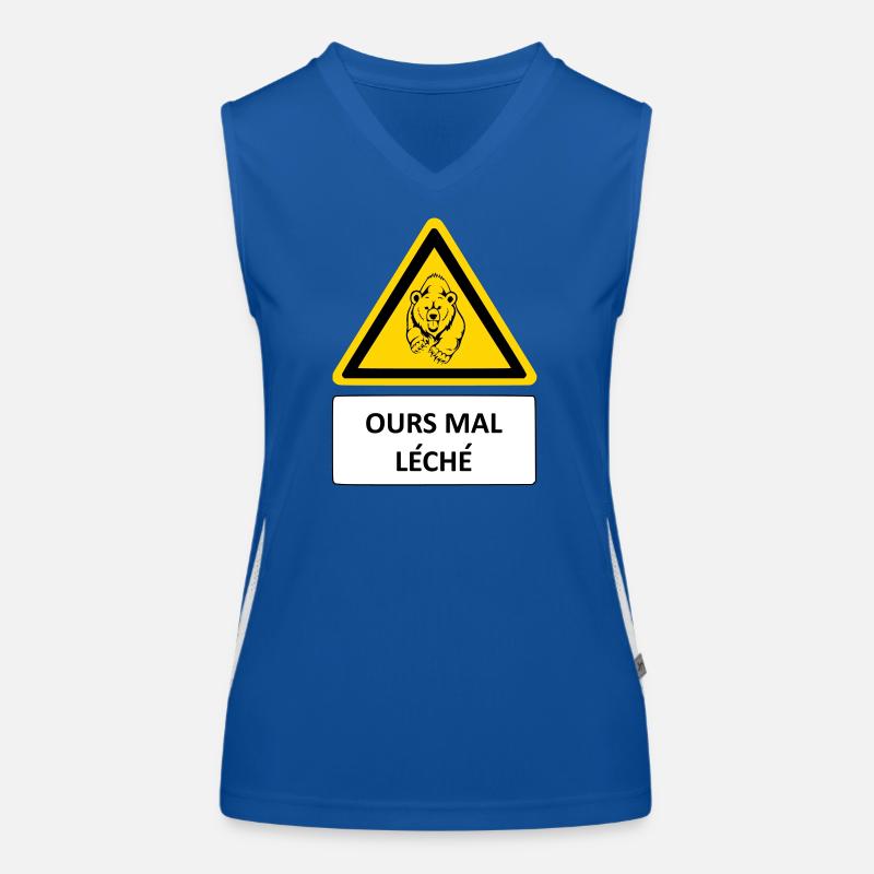Bear badly licked Women's Functional Contrast Tank Top