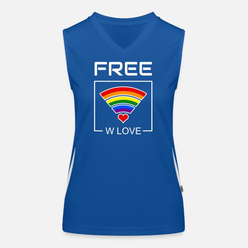 Rainbow Heart Connection Women's Functional Contrast Tank Top