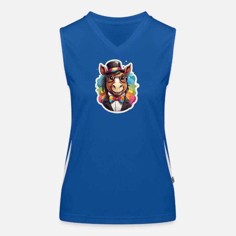 Rainbow Donkey Gentleman Women's Functional Contrast Tank Top