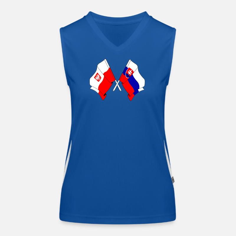 Drapeau Pologne, Slovaquie Débardeur respirant contrasté Femme