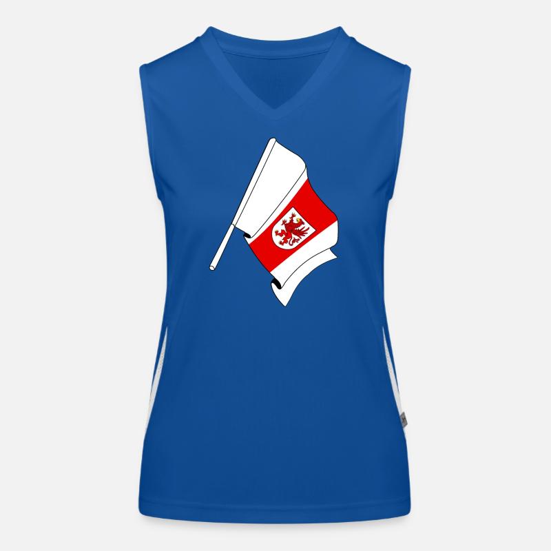 Drapeau : Poméranie occidentale, Pologne Débardeur respirant contrasté Femme