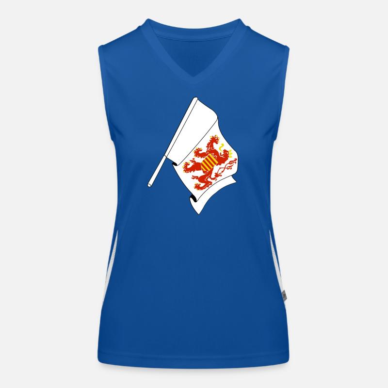 Drapeau Limbourg Belgique Débardeur respirant contrasté Femme