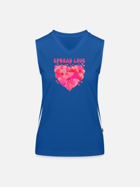 Spread love - Women's Functional Contrast Tank Top - royal/white - Front