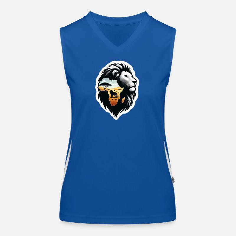 Afrika Löwenstark Funktionelles Kontrast-Tank Top für Frauen